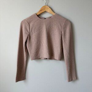 Alice + Olivia textured long sleeve blouse | Small